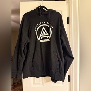 American Eagle Outfitters Black Graphic Hoodie XXL